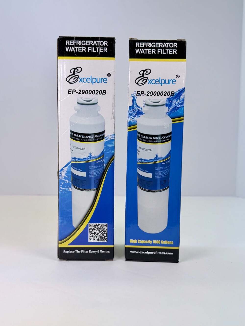 2-pack Excelpure EP-2900020B Refrigerator Water Filter Replacement for Samsung